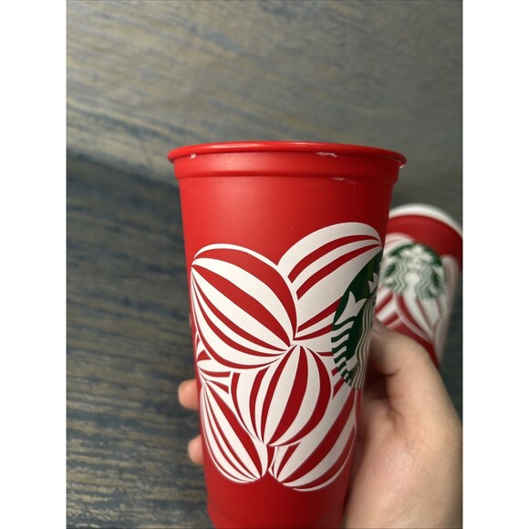 Starbucks Holiday 2020/2024 RED CUP DAY Set Of 4 Reusable Hot Collectible 16 oz - Picture 7 of 9